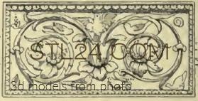 Панели резные (CARVED PANEL_0399 -  | 3D model 3DSMAX / OBJ / STL) 3D модель для ЧПУ станка
